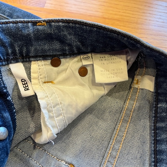 👖GRLFRND* REED High Rise Stretch Jeans SIZE 24 Sandblast blue Made in USA - Picture 6 of 15